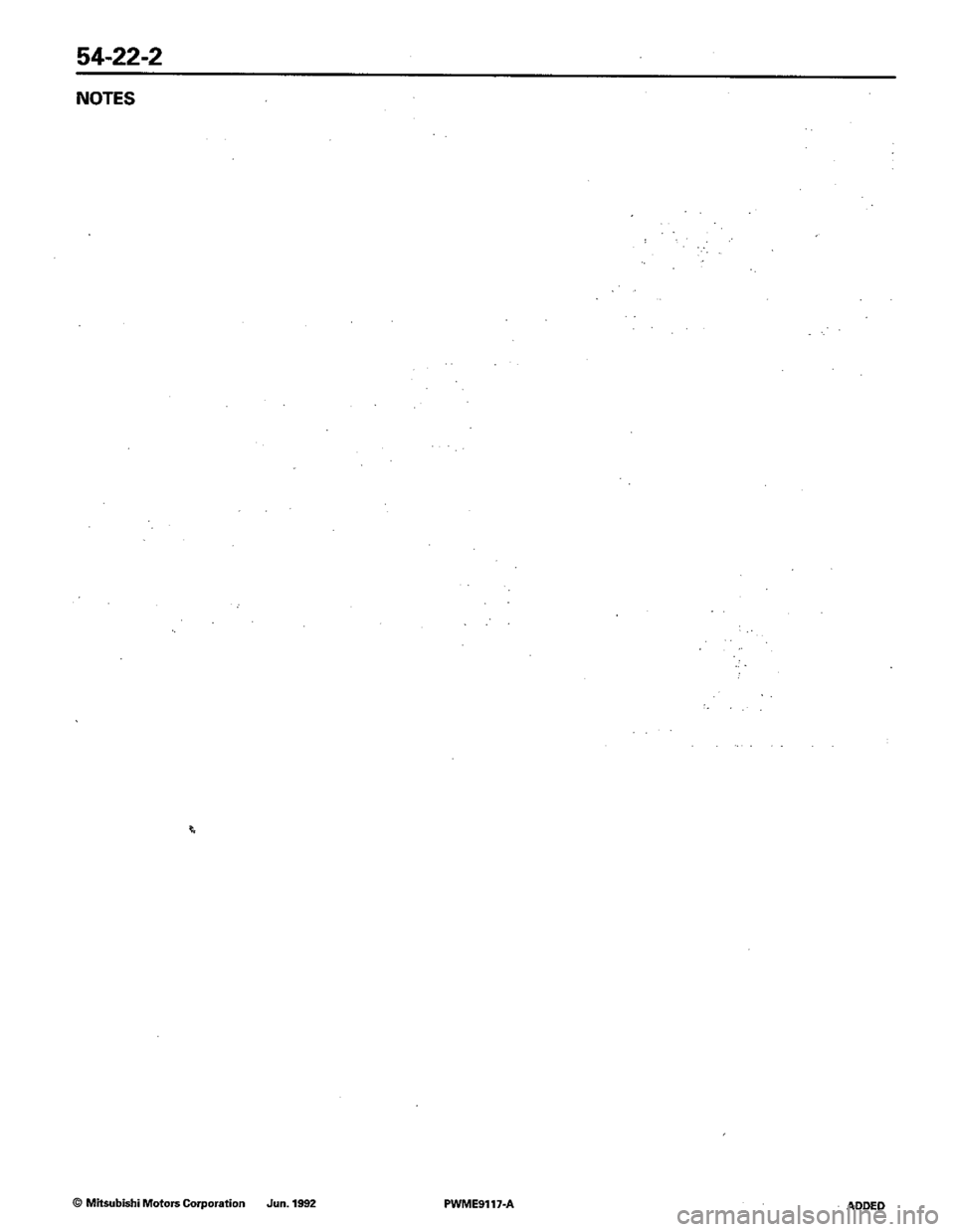 MITSUBISHI COLT 1992  Workshop Manual 