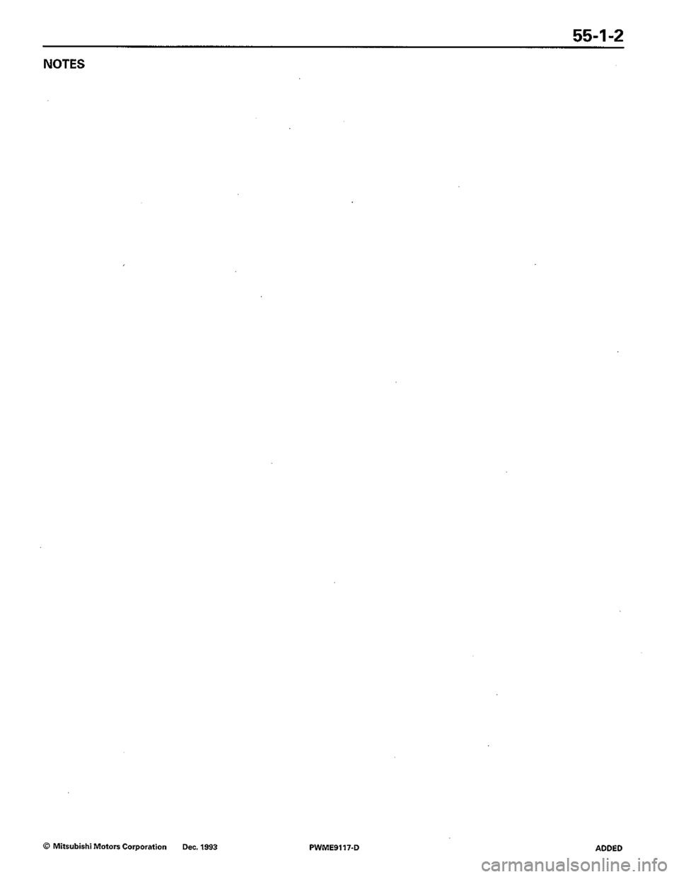 MITSUBISHI COLT 1992  Workshop Manual 