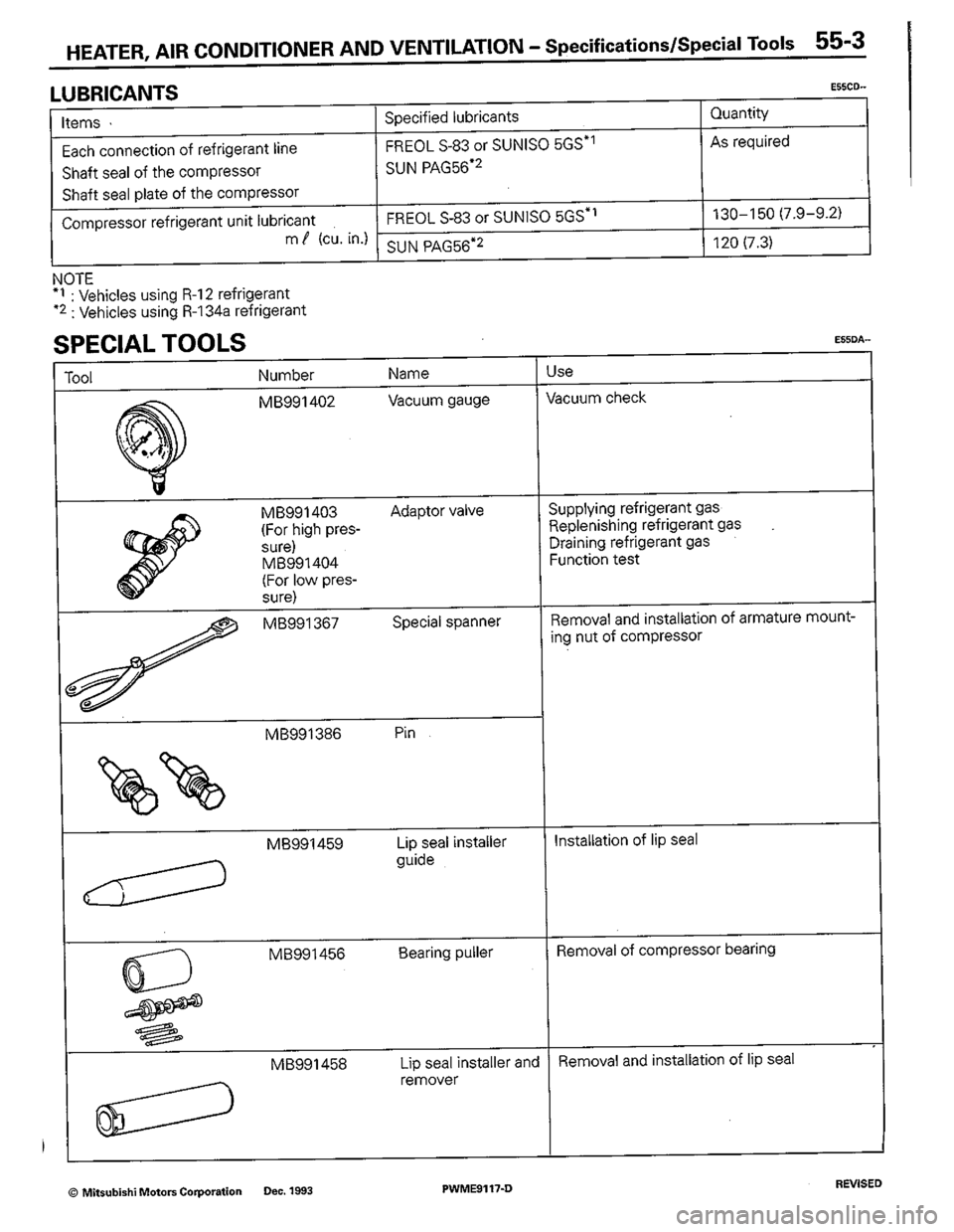 MITSUBISHI COLT 1992  Workshop Manual 