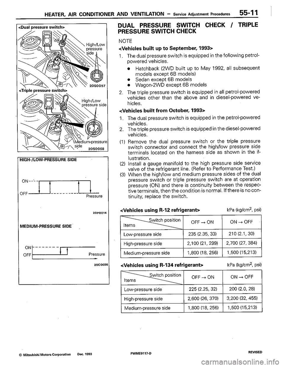 MITSUBISHI COLT 1992  Workshop Manual 
