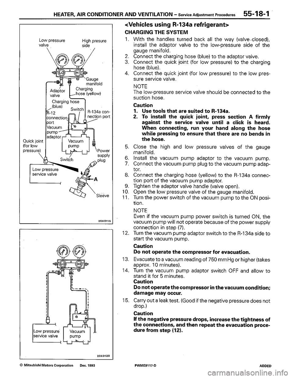 MITSUBISHI COLT 1992  Workshop Manual 
