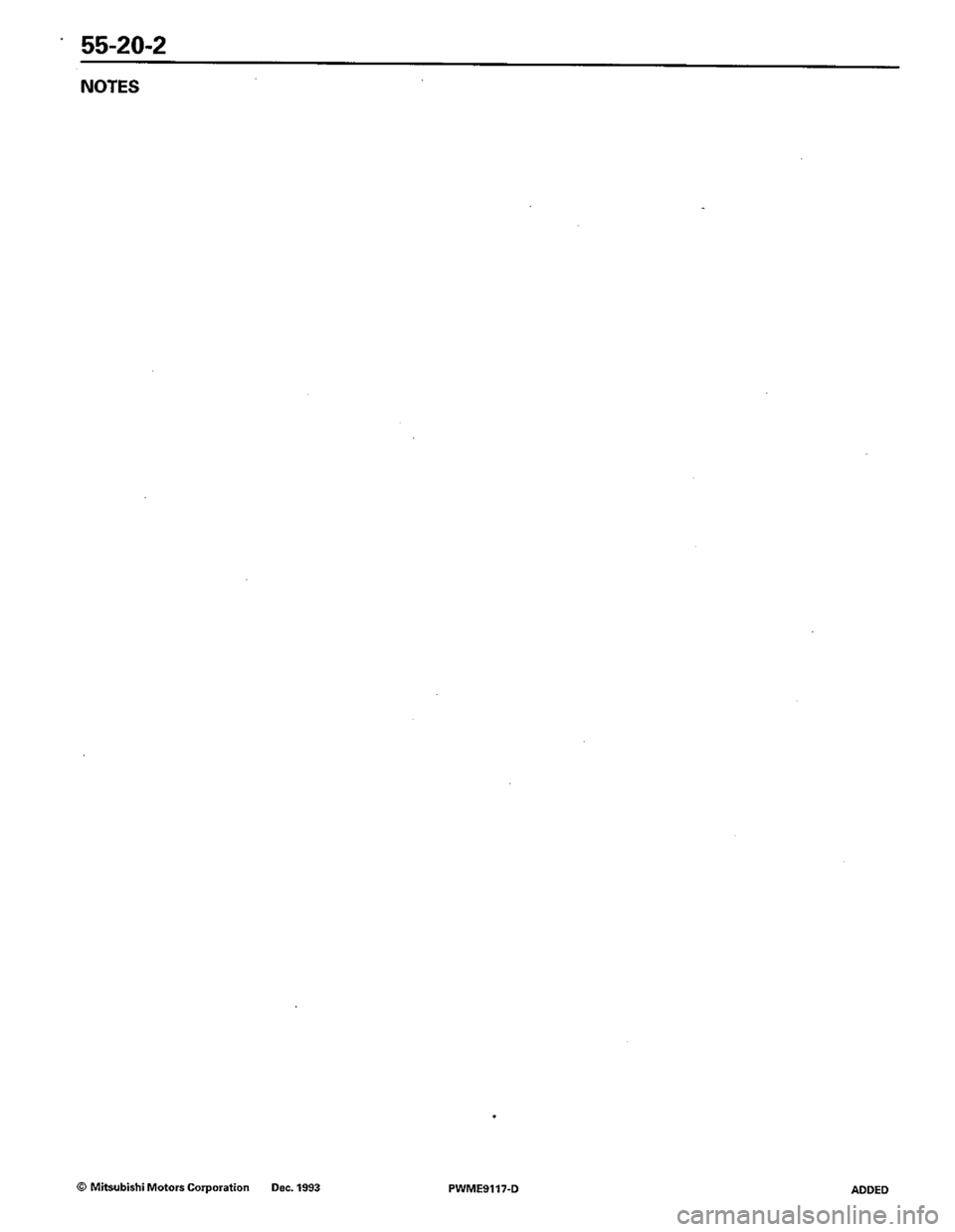 MITSUBISHI COLT 1992  Workshop Manual 