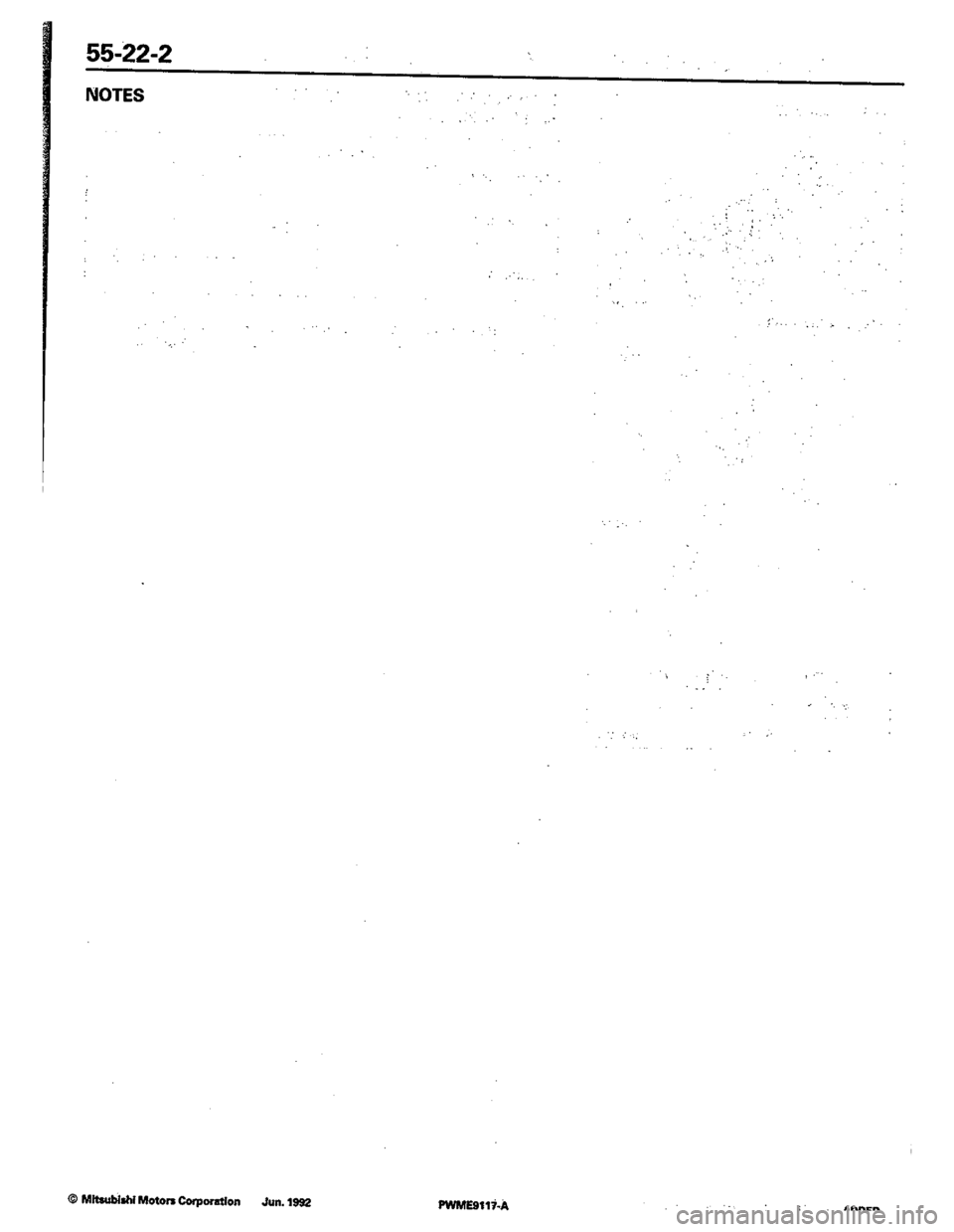 MITSUBISHI COLT 1992  Workshop Manual 