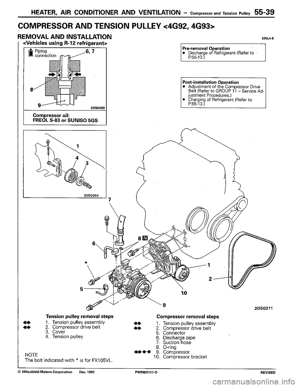 MITSUBISHI COLT 1992  Workshop Manual 