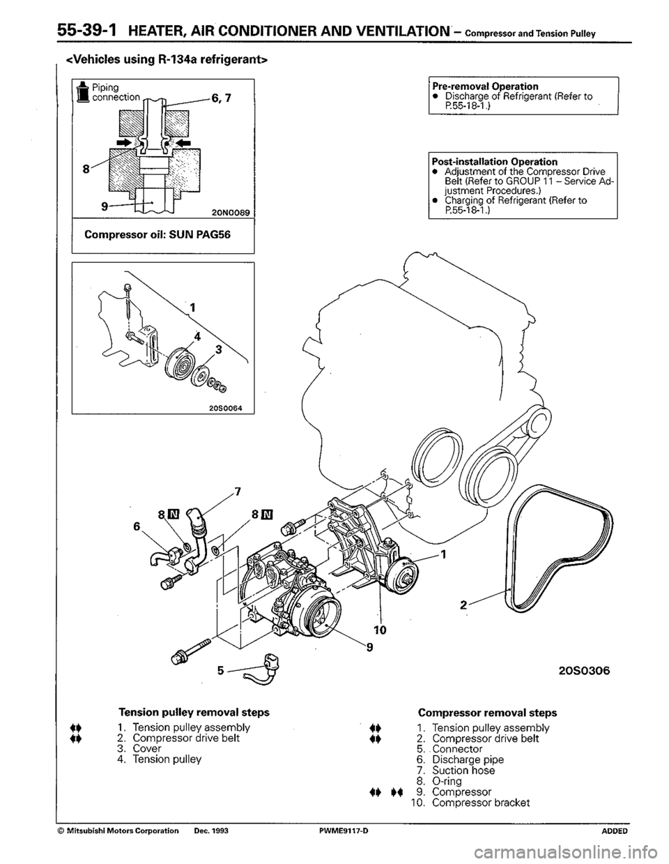 MITSUBISHI COLT 1992  Workshop Manual 