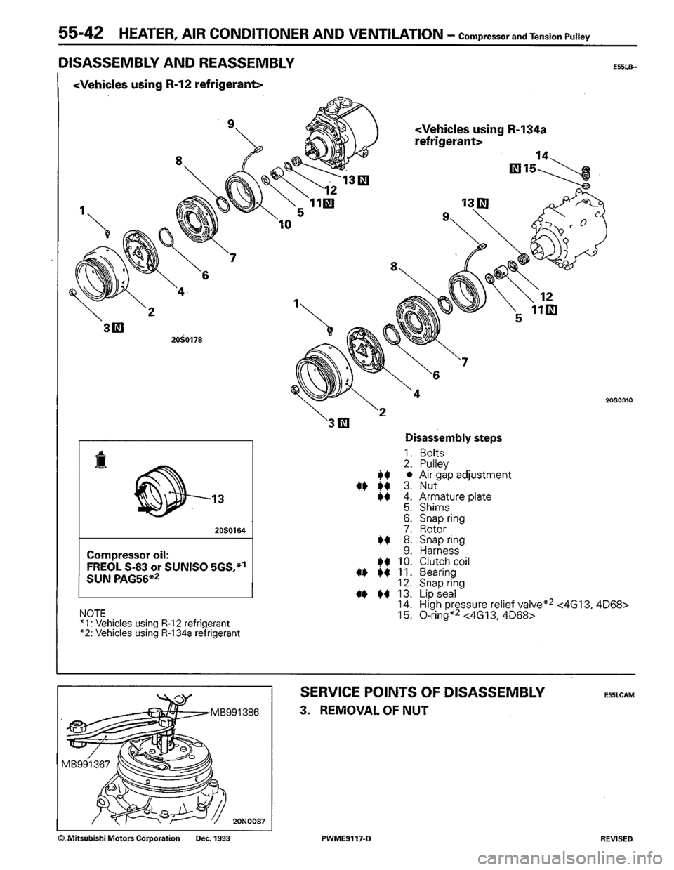 MITSUBISHI COLT 1992  Workshop Manual 
