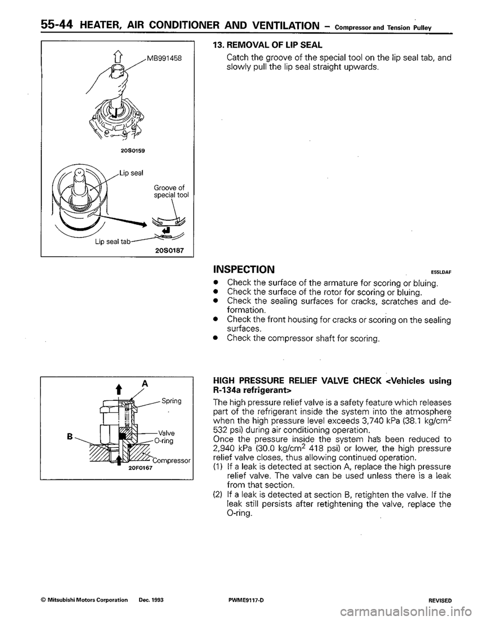 MITSUBISHI COLT 1992  Workshop Manual 