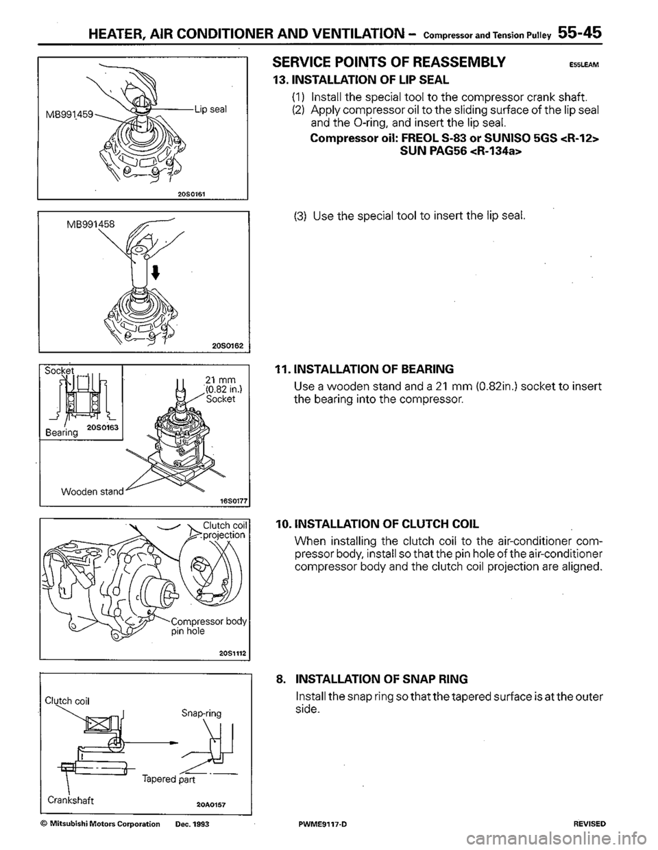 MITSUBISHI COLT 1992  Workshop Manual 