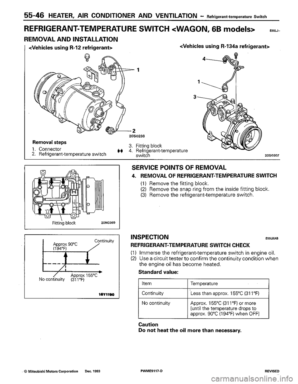 MITSUBISHI COLT 1992  Workshop Manual 