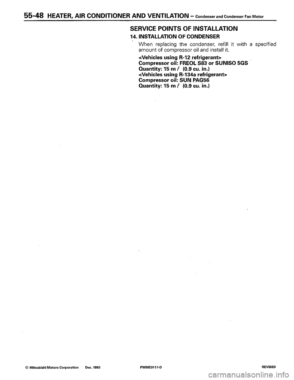 MITSUBISHI COLT 1992  Workshop Manual 