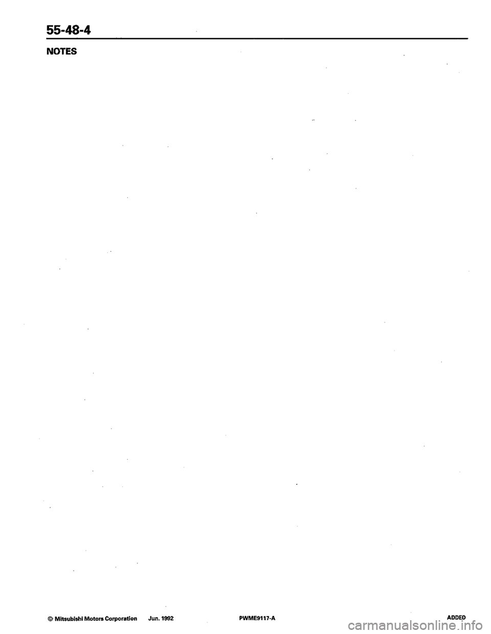 MITSUBISHI COLT 1992  Workshop Manual 