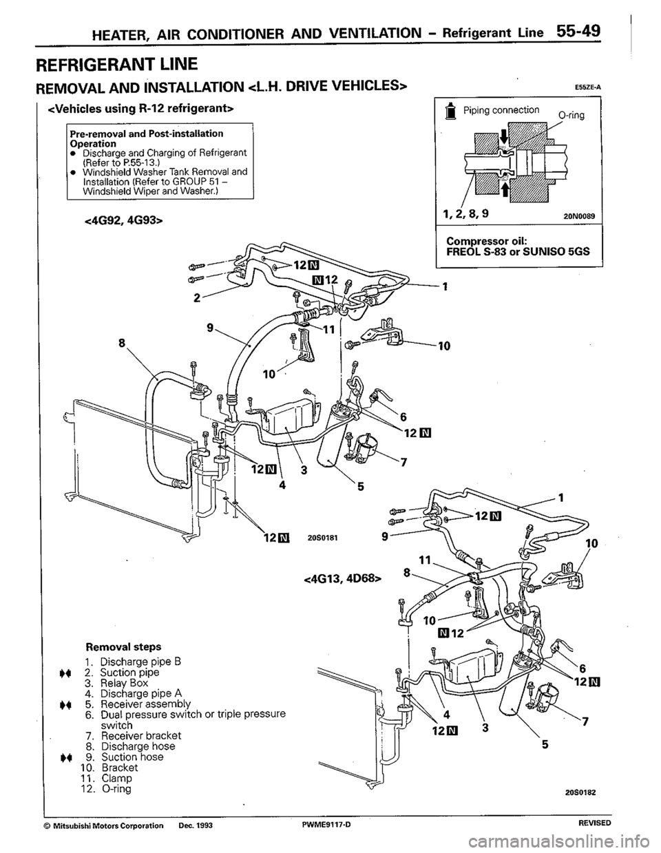 MITSUBISHI COLT 1992  Workshop Manual 