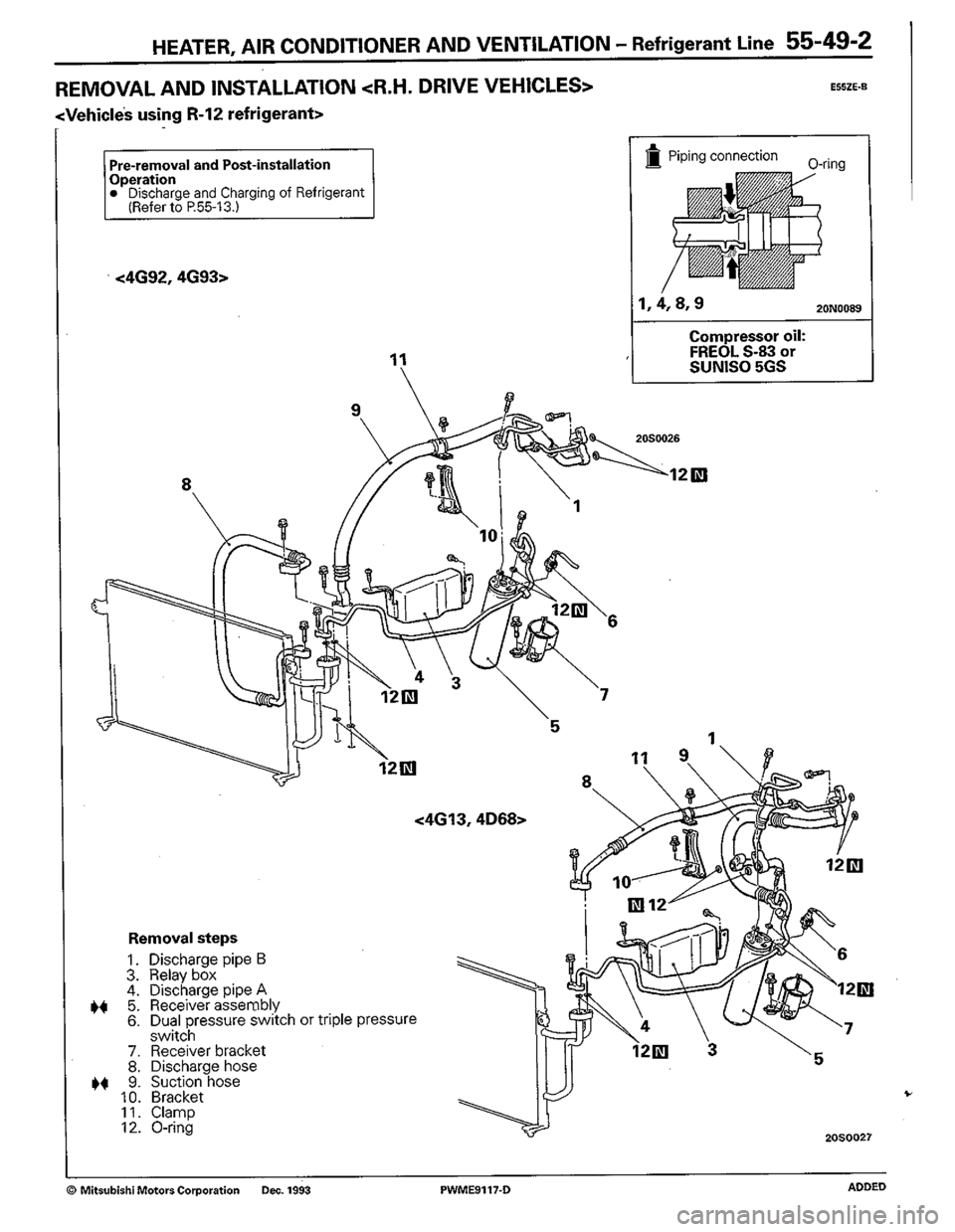 MITSUBISHI COLT 1992  Workshop Manual 