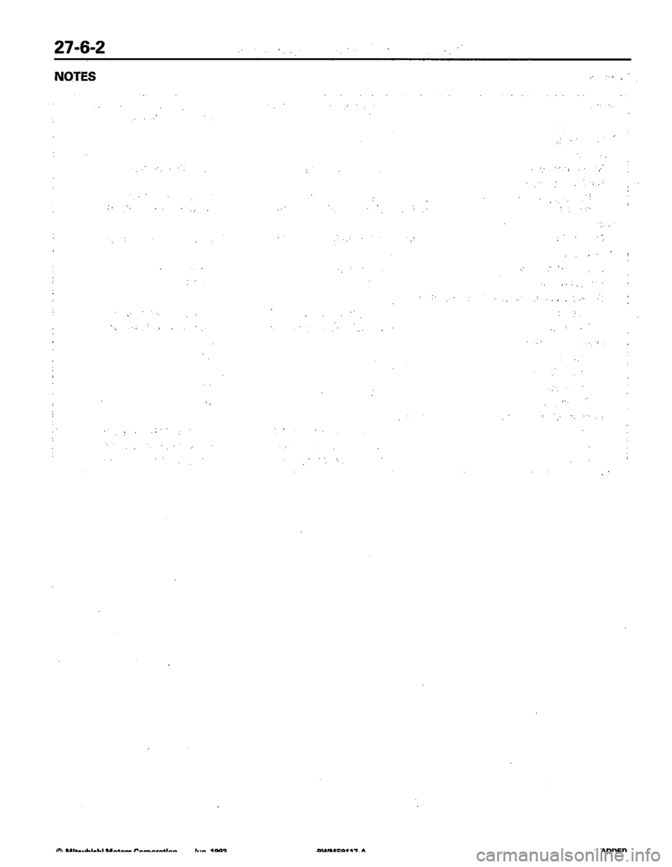 MITSUBISHI COLT 1992  Workshop Manual 