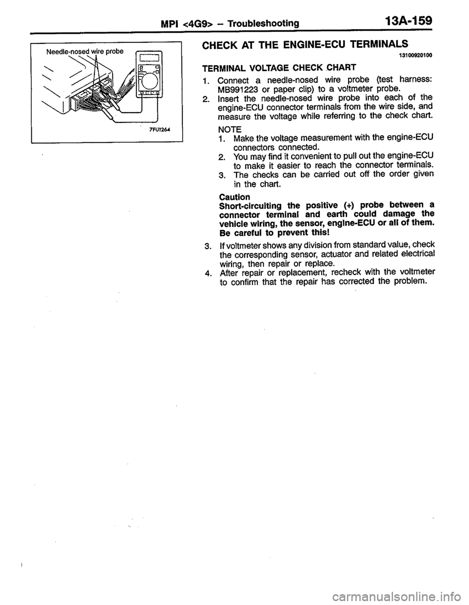 MITSUBISHI COLT 1996  Workshop Manual 