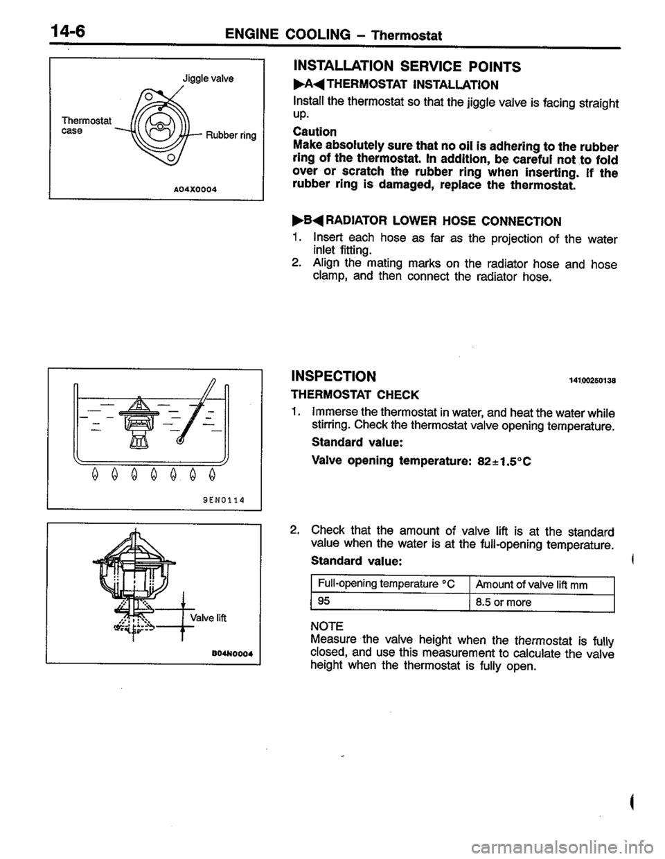 MITSUBISHI COLT 1996  Workshop Manual 