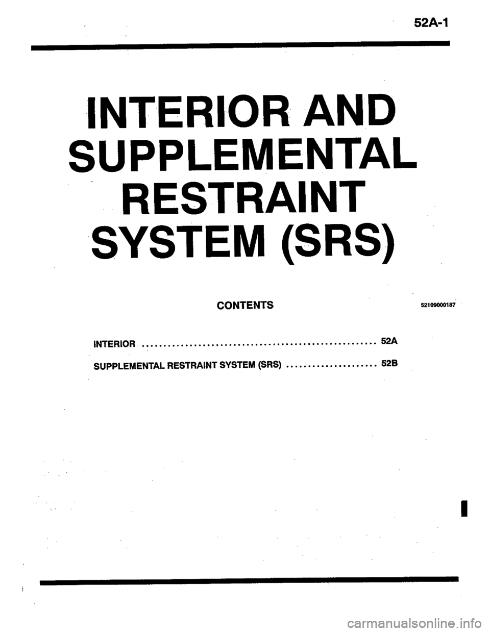 MITSUBISHI COLT 1996  Workshop Manual 