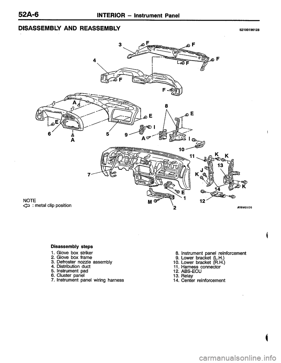 MITSUBISHI COLT 1996  Workshop Manual 