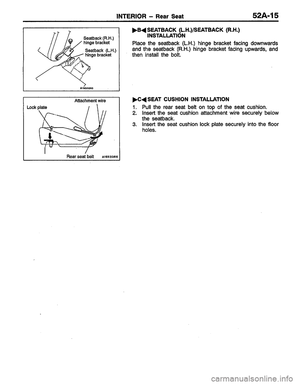 MITSUBISHI COLT 1996  Workshop Manual 