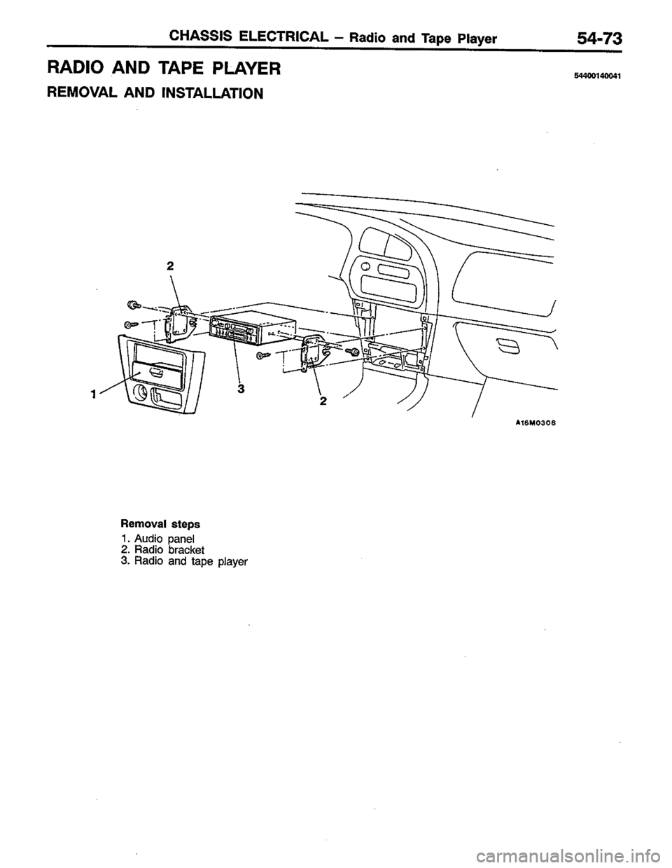 MITSUBISHI COLT 1996  Workshop Manual 