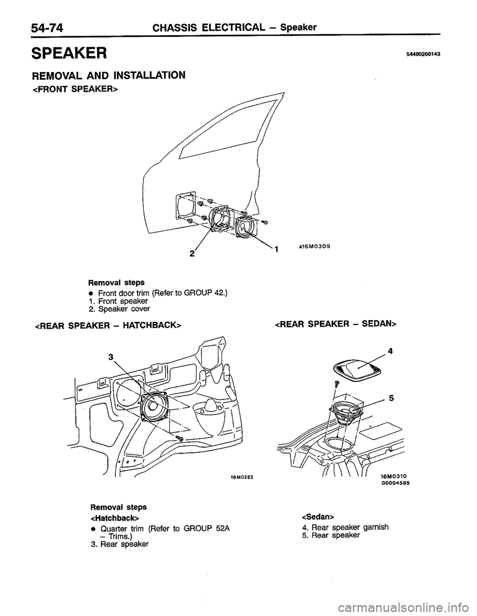 MITSUBISHI COLT 1996  Workshop Manual 