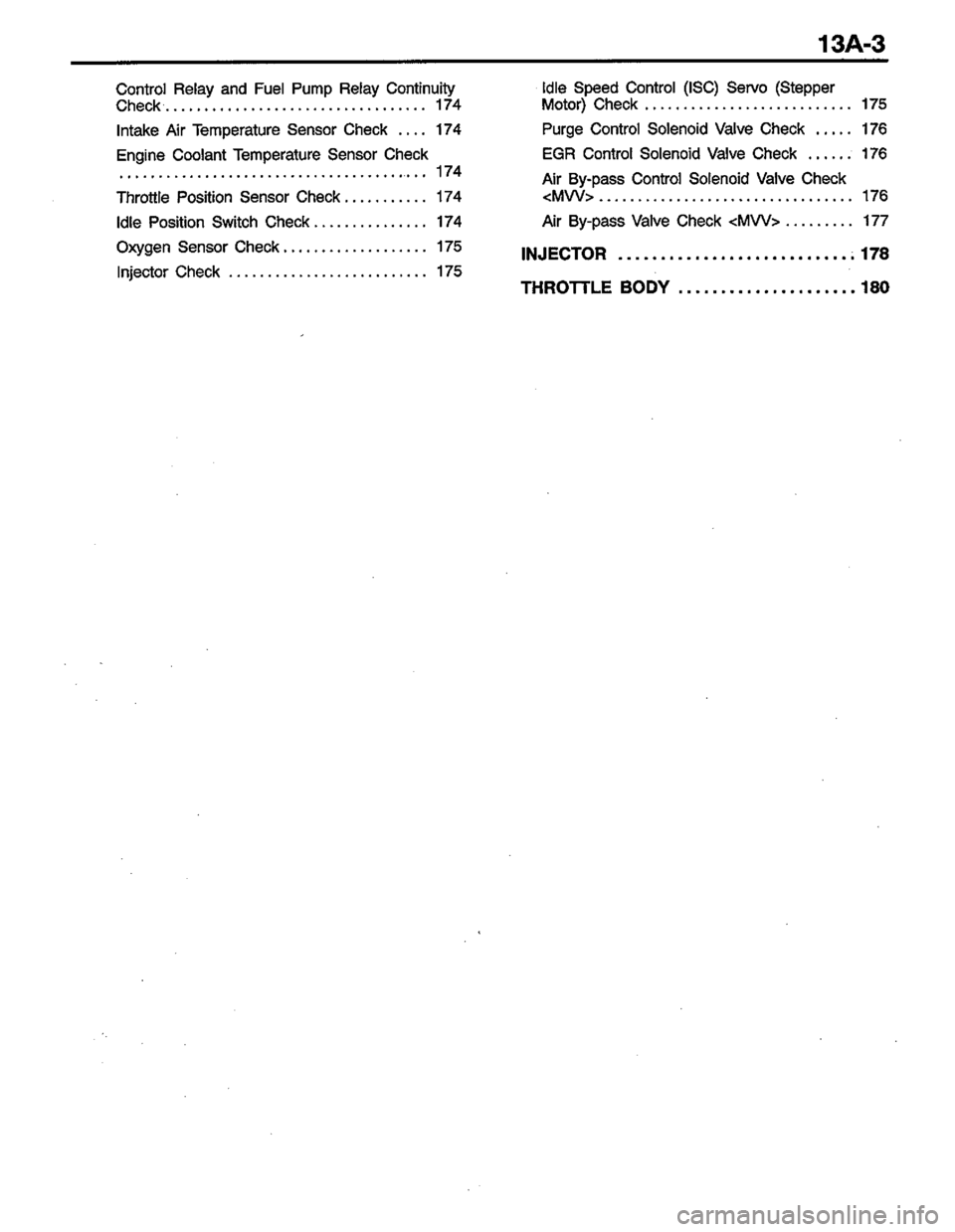 MITSUBISHI COLT 1996  Workshop Manual 