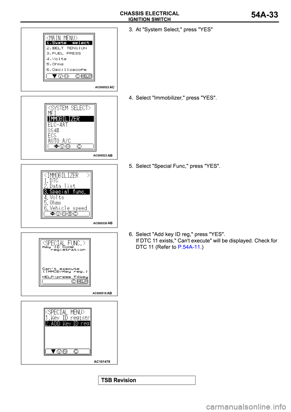 MITSUBISHI ECLIPSE 2003  Service Repair Manual AC000522AC
AC000523AB
AC000530AB
AC000518AB
AC101478 