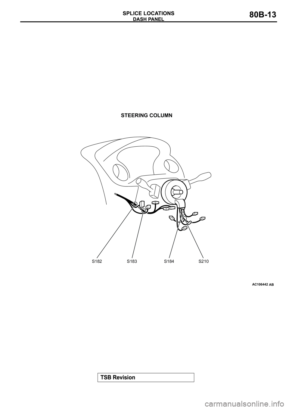 MITSUBISHI ECLIPSE 2003  Service Repair Manual AC106442
S182S183 S184 S210
AB
STEERING COLUMN 