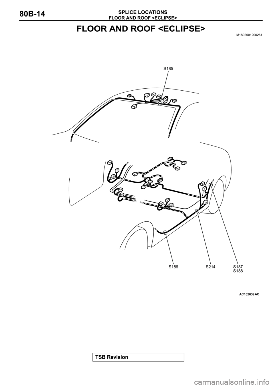 MITSUBISHI ECLIPSE 2003  Service Repair Manual AC102639AC
S185
S186
S214 S187
S188 