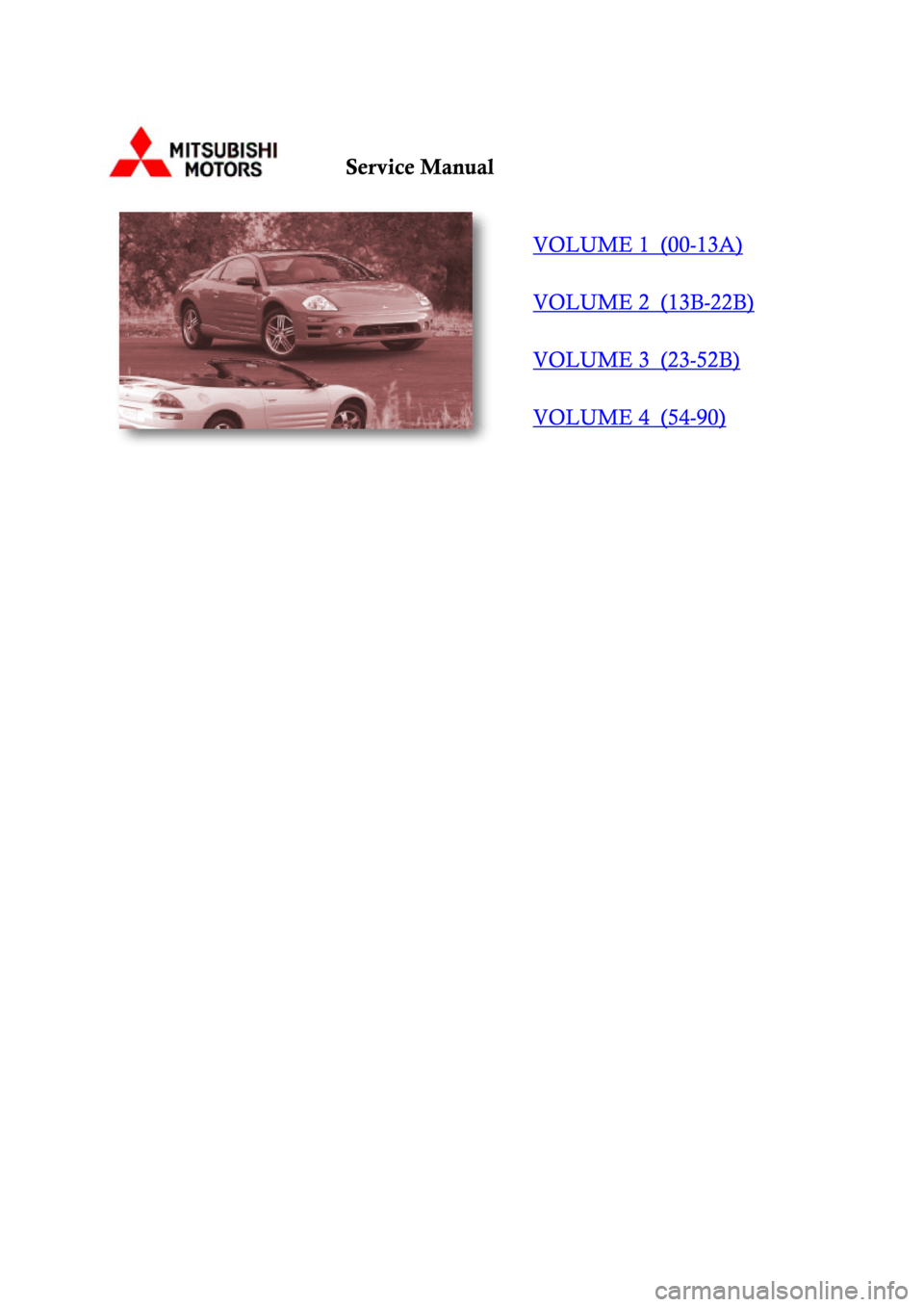MITSUBISHI ECLIPSE 2003  Service Repair Manual 