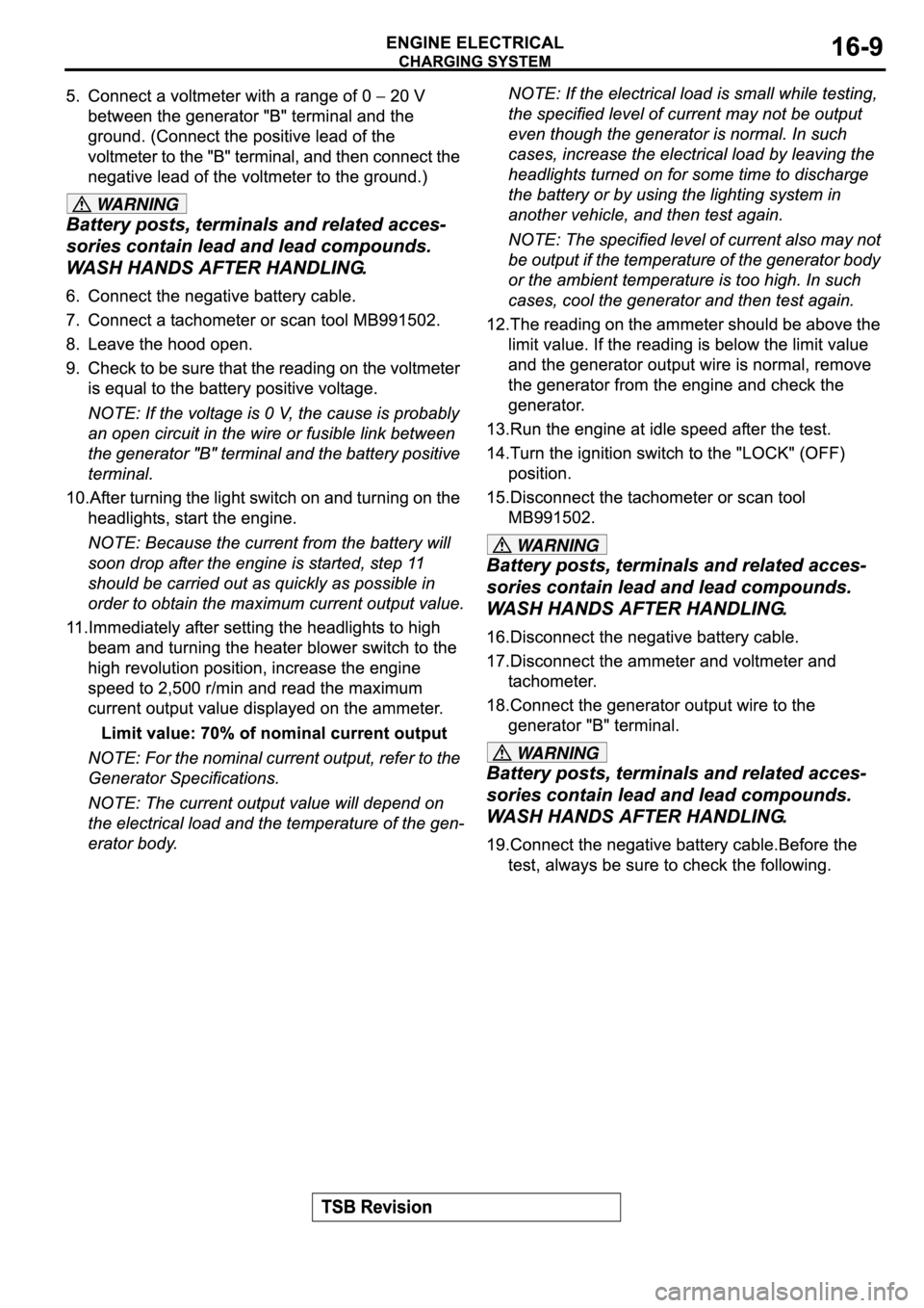MITSUBISHI ECLIPSE 2003  Service Repair Manual WARNING
WARNING
WARNING 