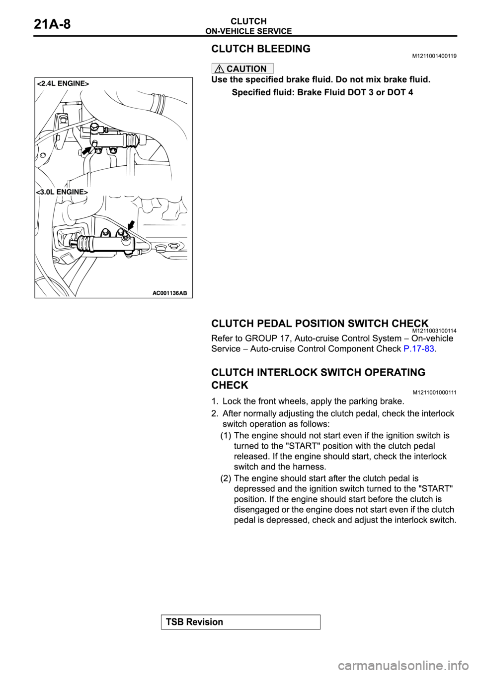 MITSUBISHI ECLIPSE 2003  Service Repair Manual CAUTION 
