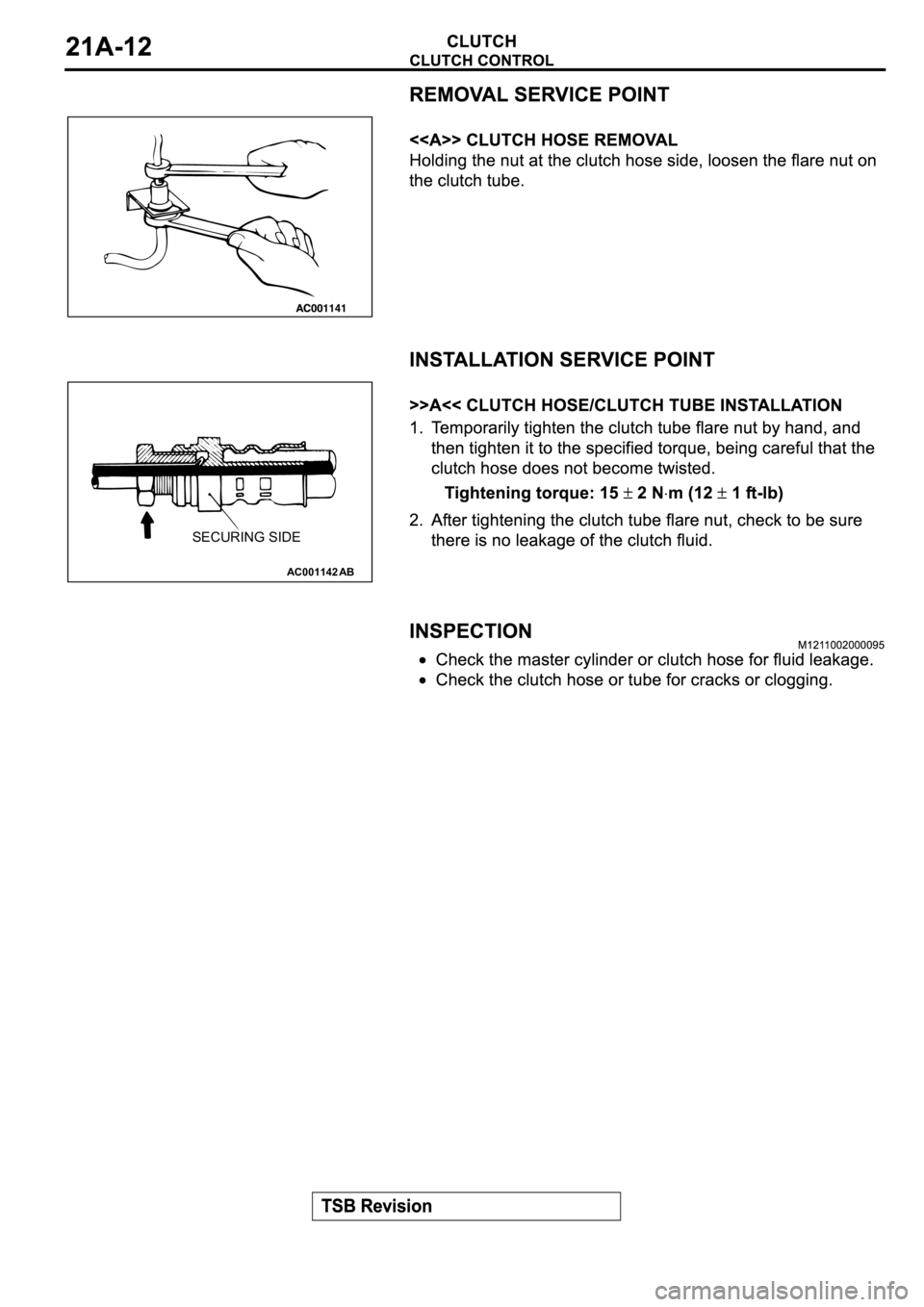 MITSUBISHI ECLIPSE 2003  Service Repair Manual AC001142
SECURING SIDE
AB 