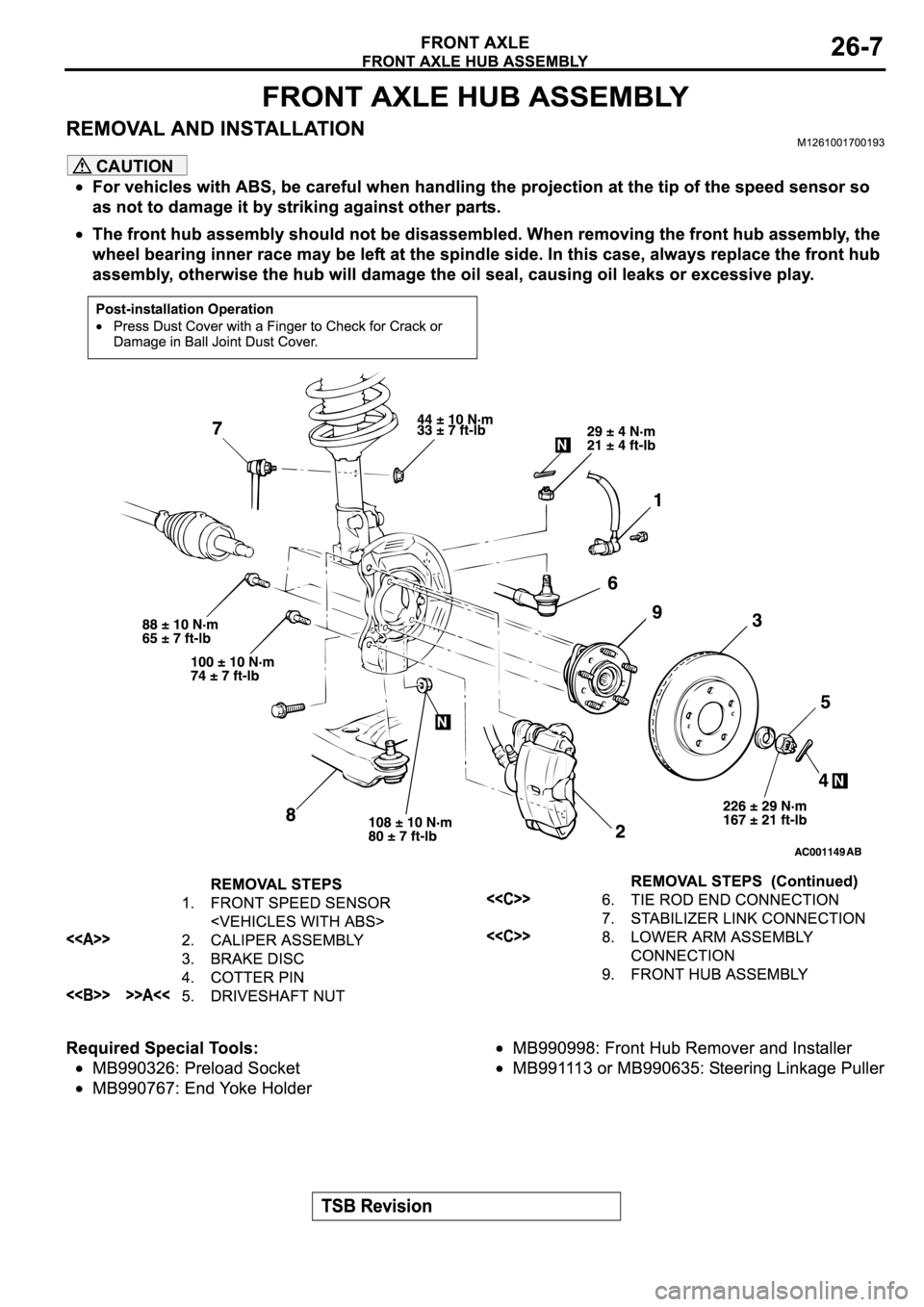 MITSUBISHI ECLIPSE 2003  Service Repair Manual CAUTION 