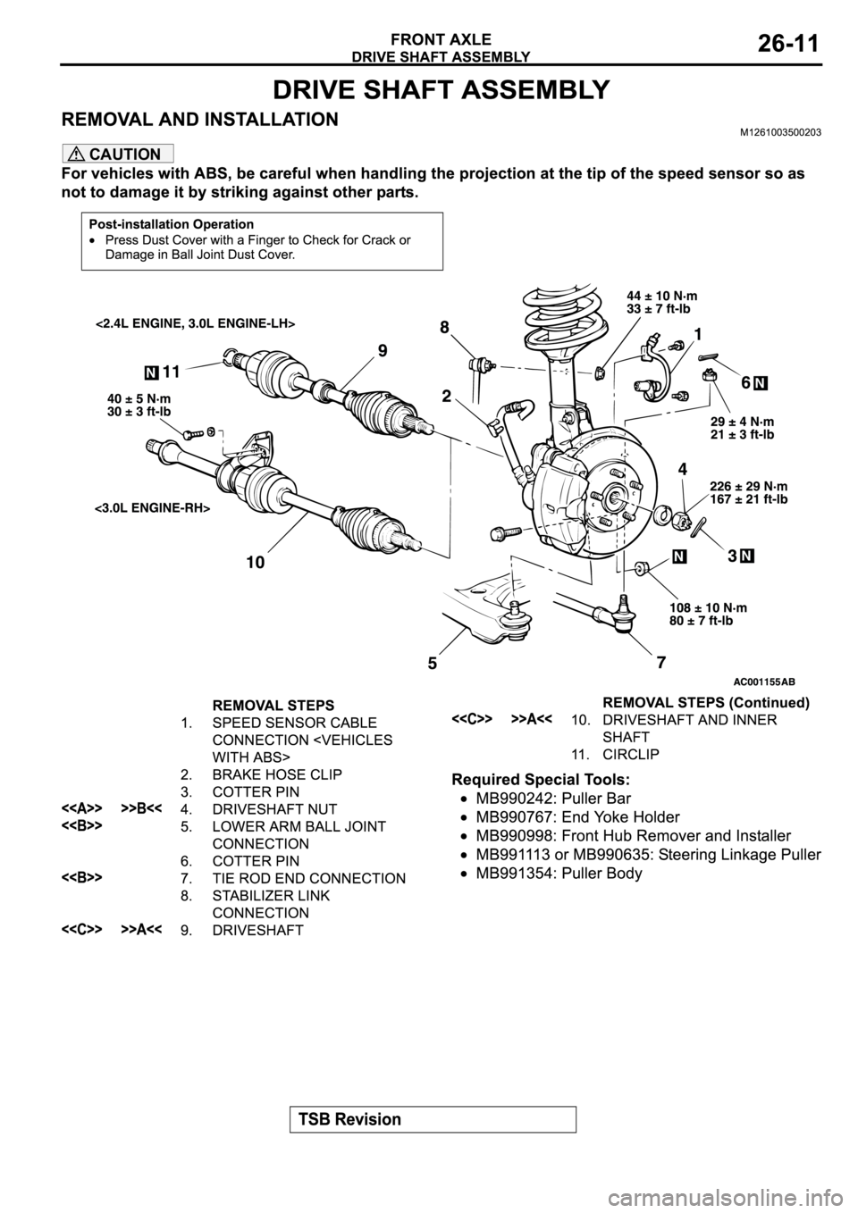MITSUBISHI ECLIPSE 2003  Service Repair Manual CAUTION 