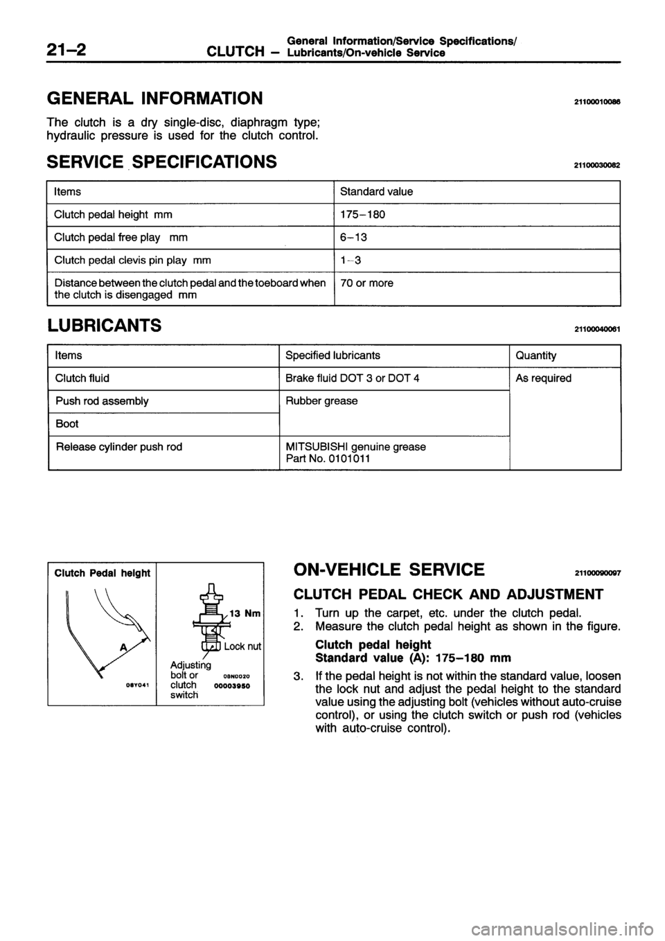MITSUBISHI ECLIPSE 1996  Workshop Manual 