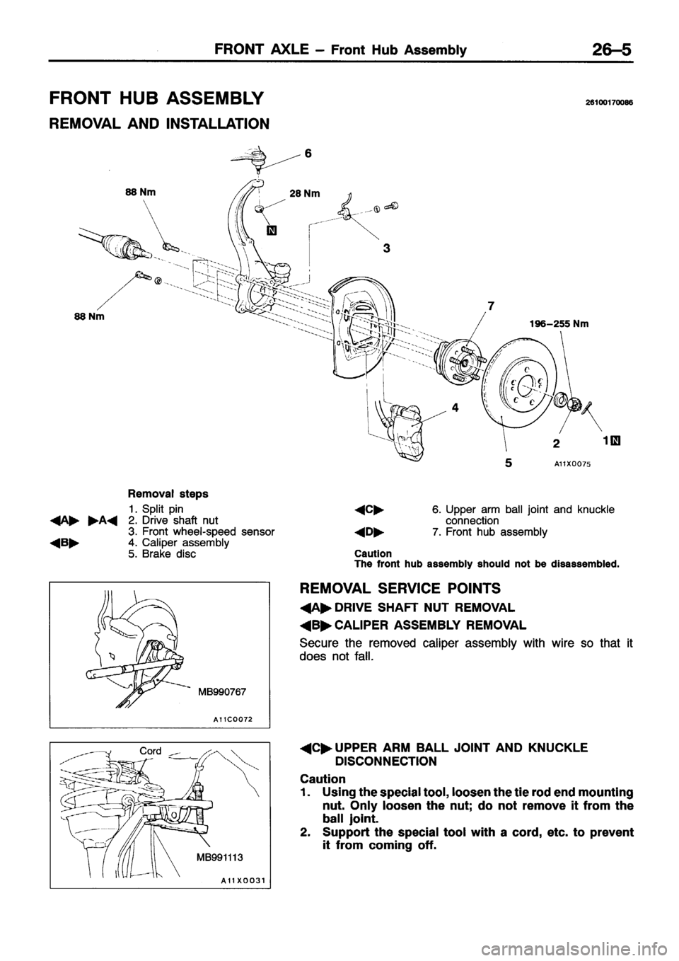 MITSUBISHI ECLIPSE 1996  Workshop Manual 