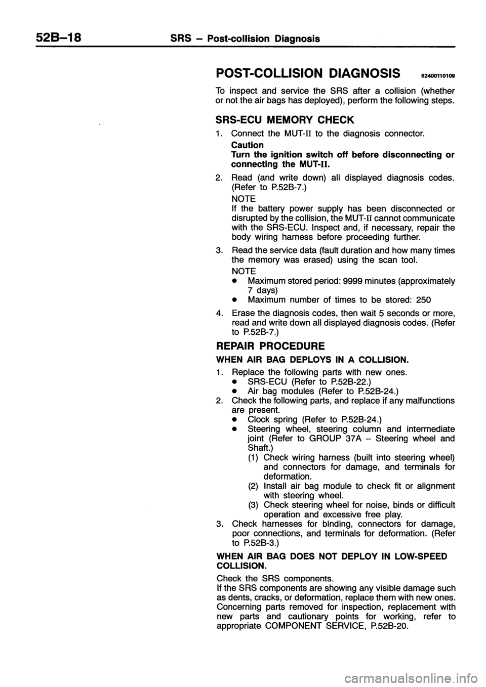 MITSUBISHI ECLIPSE 1996  Workshop Manual 