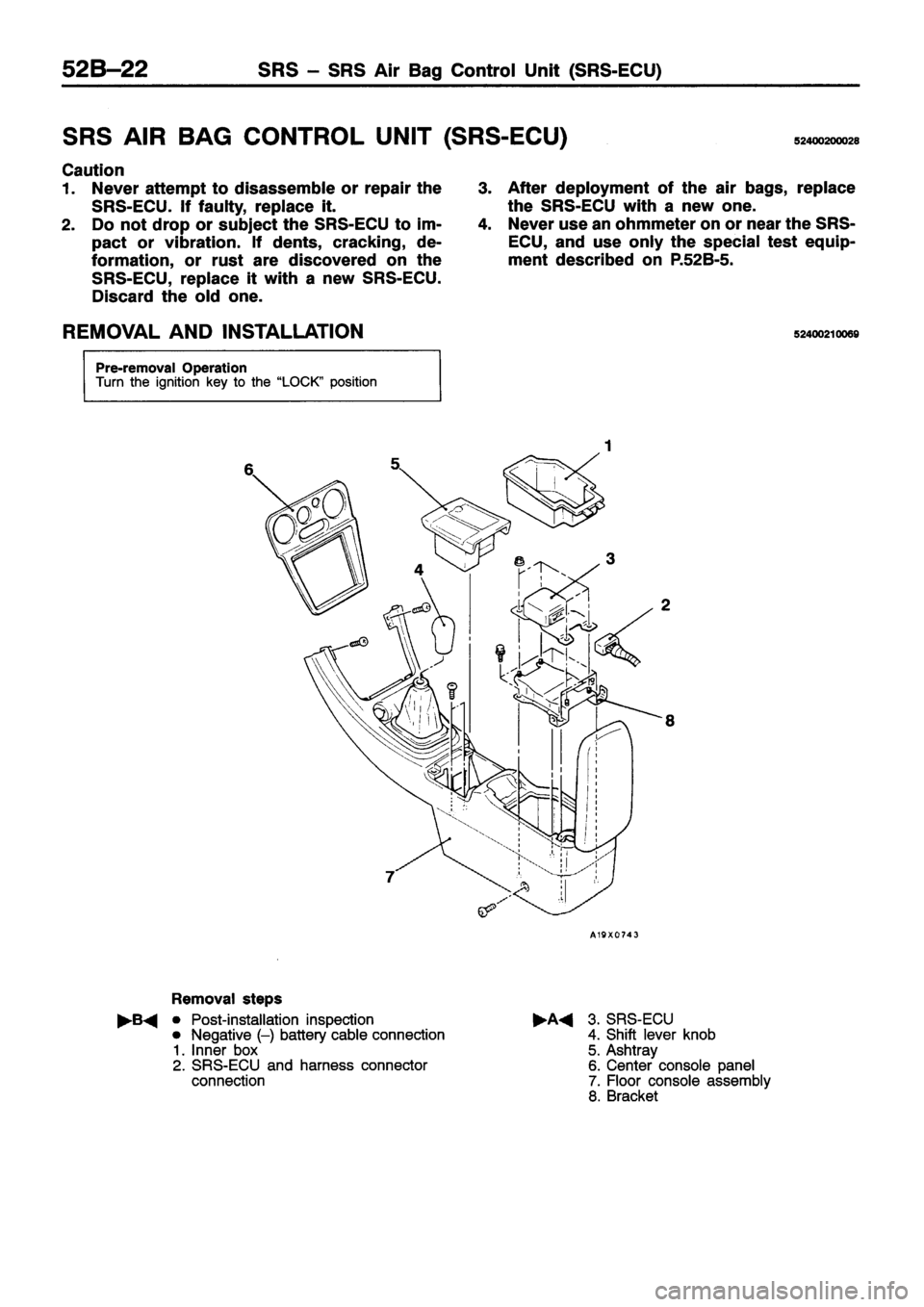 MITSUBISHI ECLIPSE 1996  Workshop Manual 