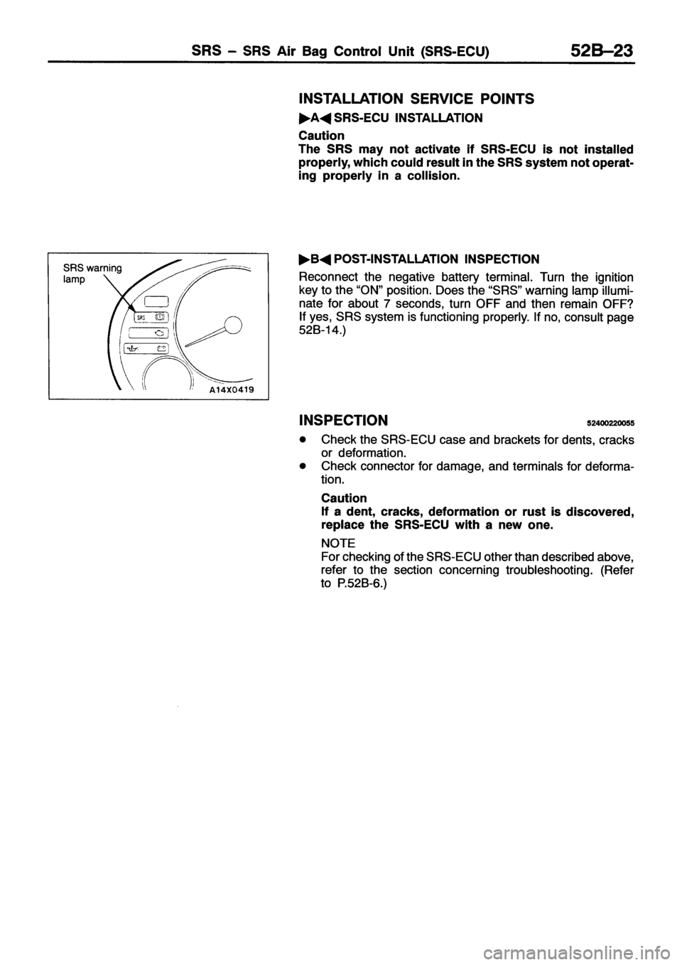 MITSUBISHI ECLIPSE 1996  Workshop Manual 