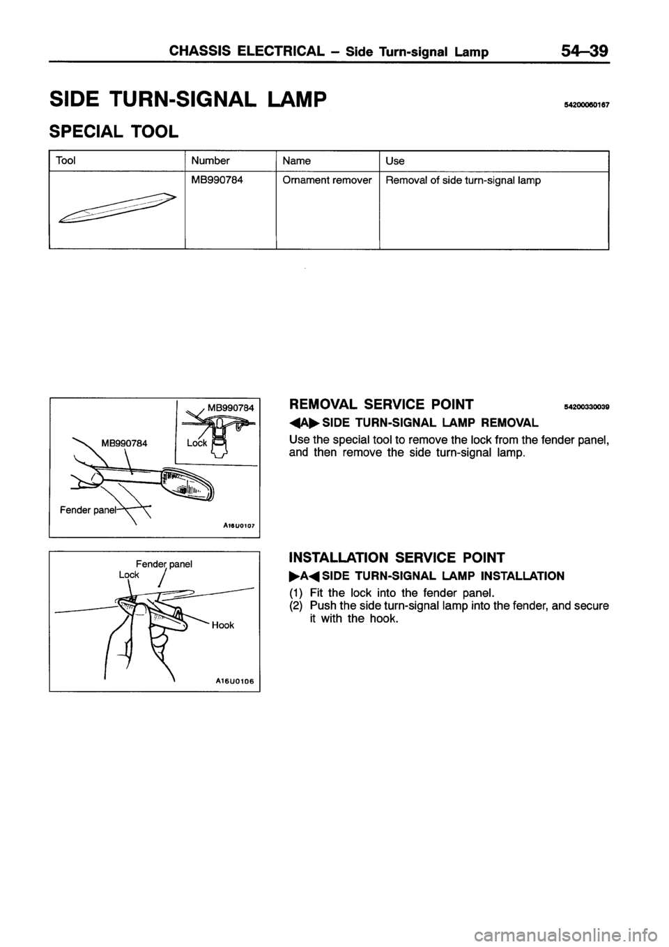 MITSUBISHI ECLIPSE 1996  Workshop Manual 
