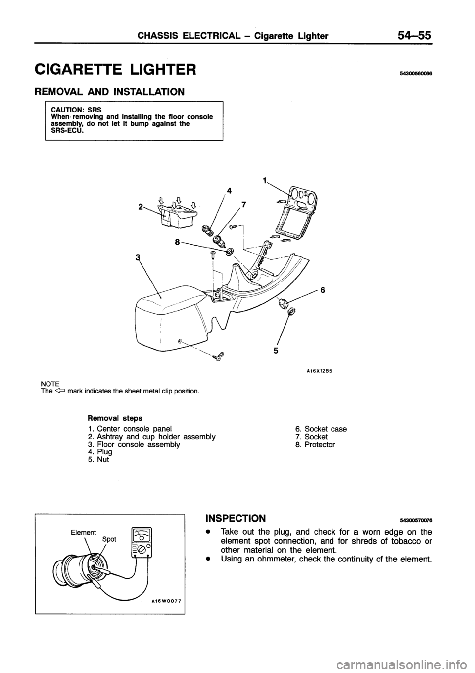 MITSUBISHI ECLIPSE 1996  Workshop Manual 