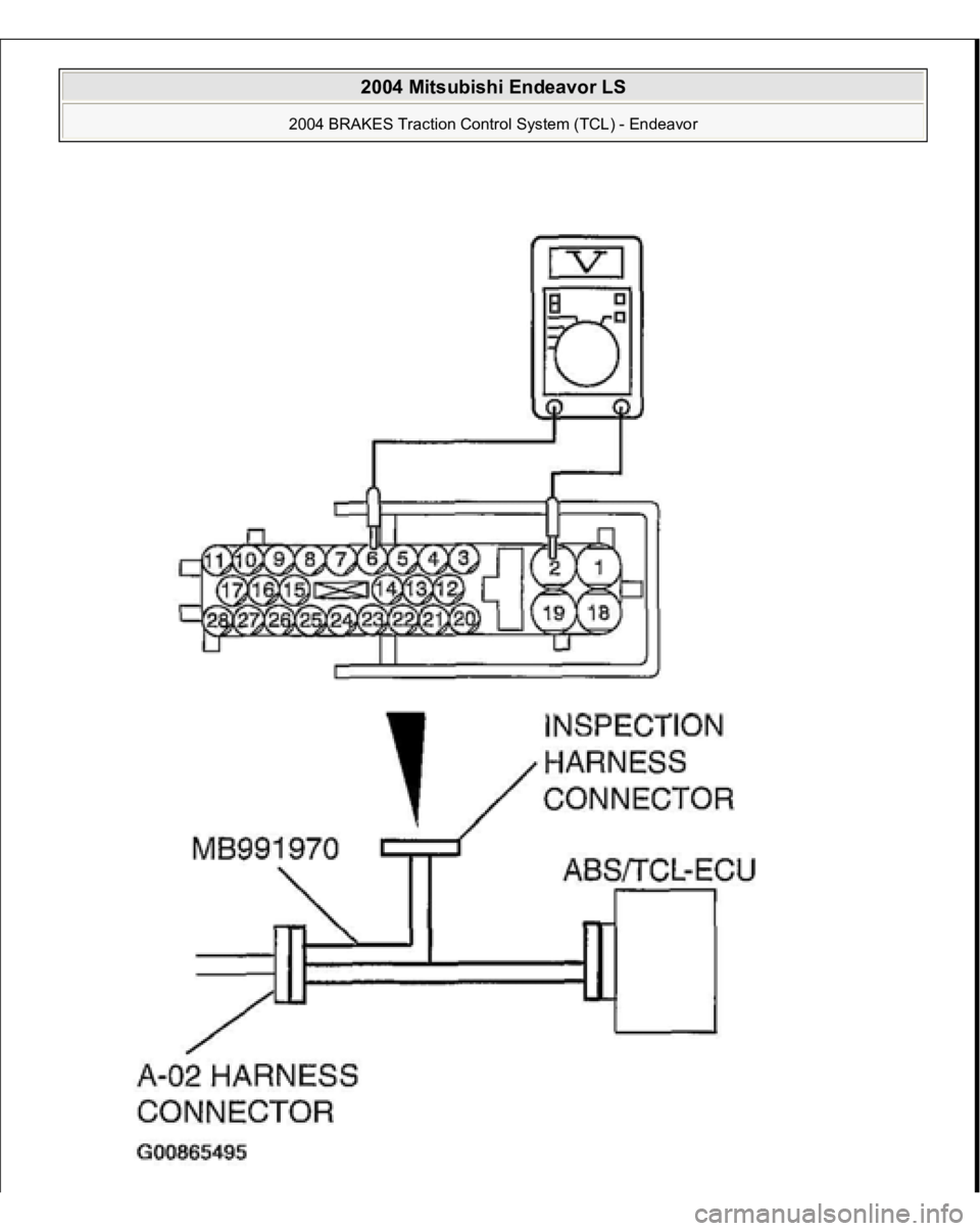 MITSUBISHI ENDEAVOR 2004  Service Repair Manual  
2004 Mitsubishi Endeavor LS 
2004 BRAKES Traction Control System (TCL) - Endeavor
   