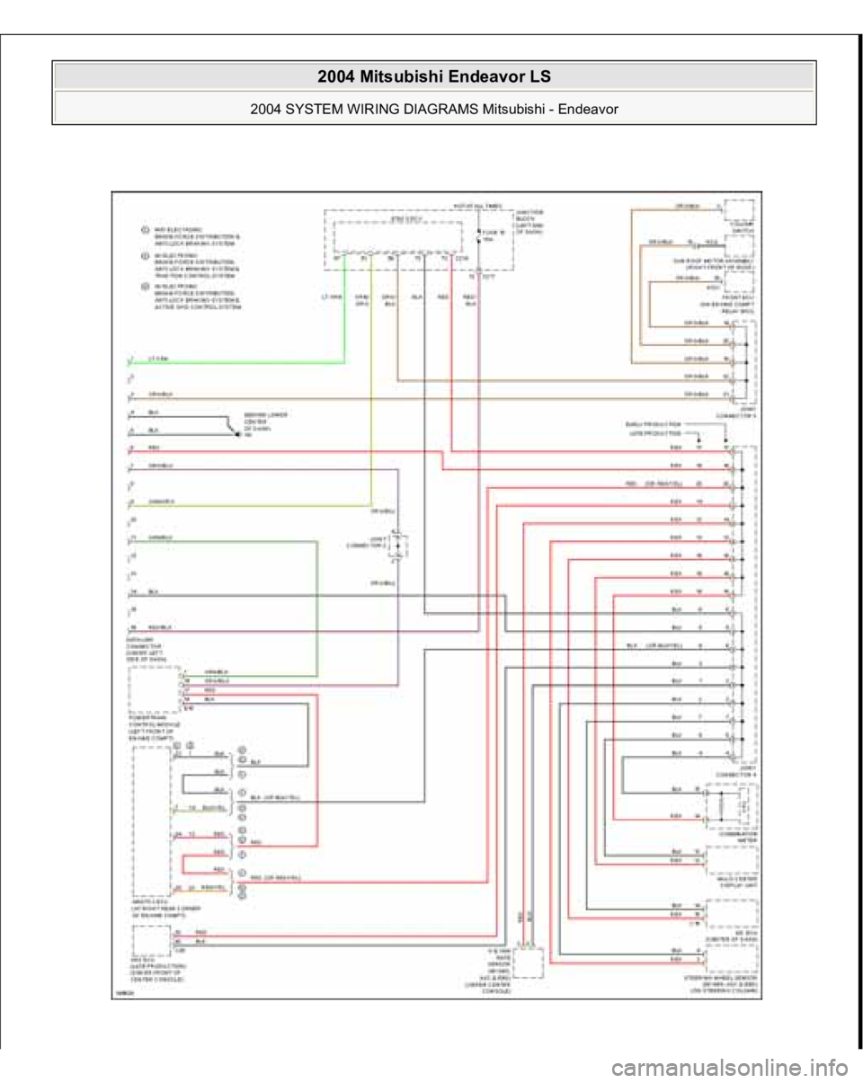 MITSUBISHI ENDEAVOR 2004  Service Repair Manual  
2004 Mitsubishi Endeavor LS 
2004 SYSTEM WIRING DIAGRAMS Mitsubishi - Endeavor
   