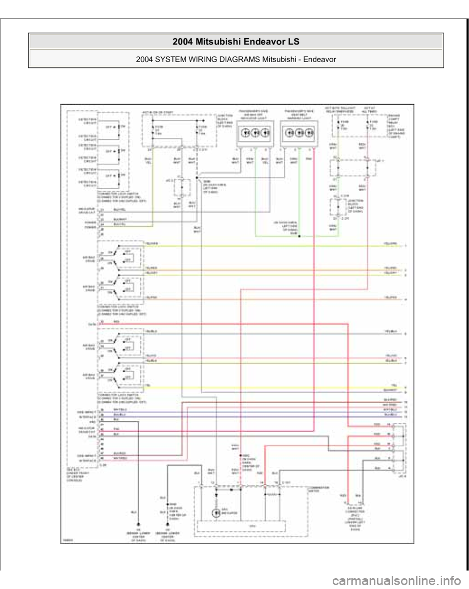 MITSUBISHI ENDEAVOR 2004  Service Repair Manual  
2004 Mitsubishi Endeavor LS 
2004 SYSTEM WIRING DIAGRAMS Mitsubishi - Endeavor
   