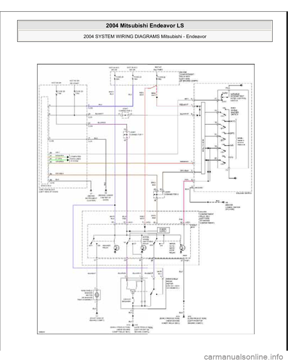 MITSUBISHI ENDEAVOR 2004  Service Repair Manual  
2004 Mitsubishi Endeavor LS 
2004 SYSTEM WIRING DIAGRAMS Mitsubishi - Endeavor
   