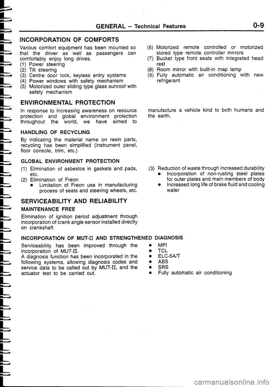 MITSUBISHI FTO 1998  Technical Information Manual 