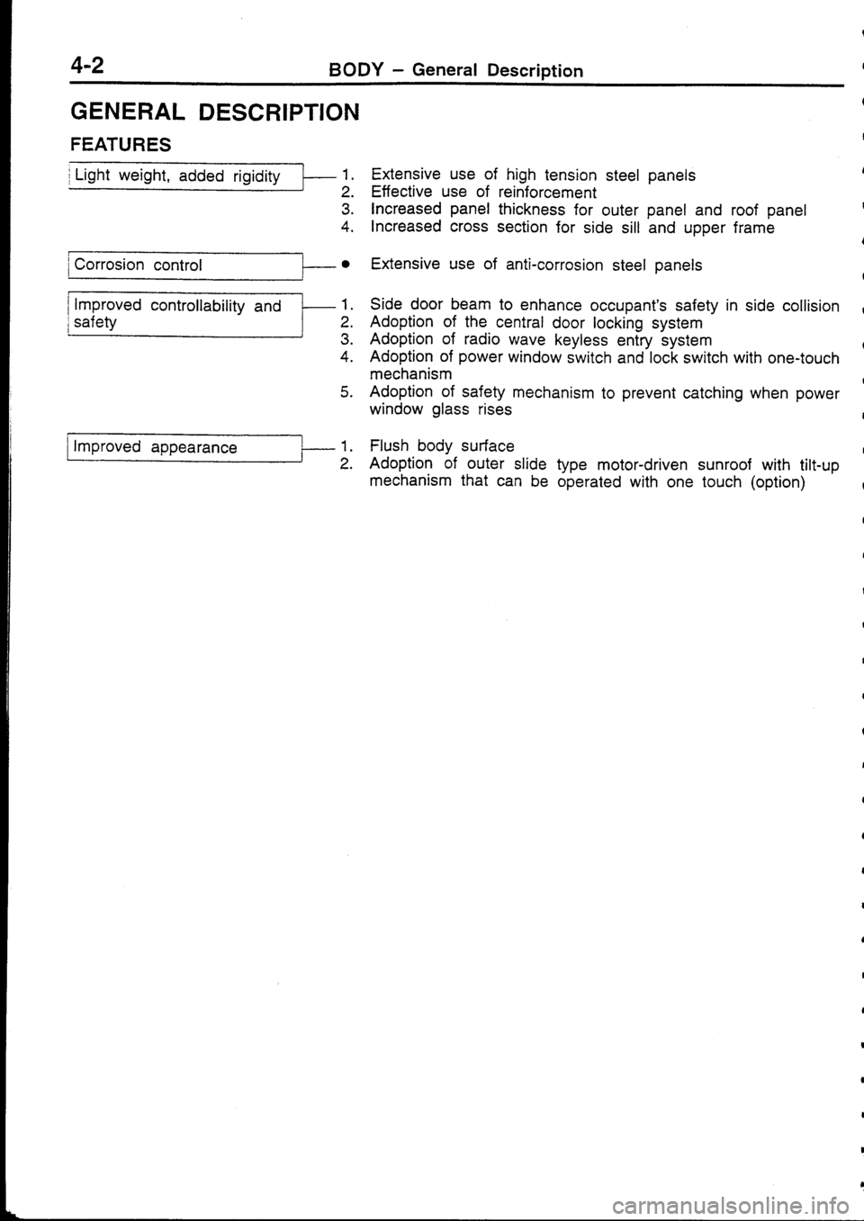 MITSUBISHI FTO 1998  Technical Information Manual 