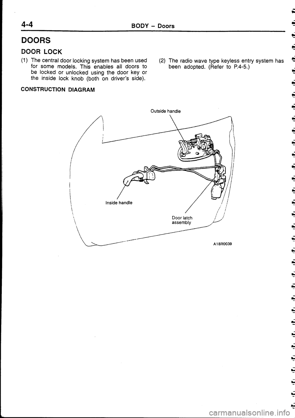 MITSUBISHI FTO 1998  Technical Information Manual 