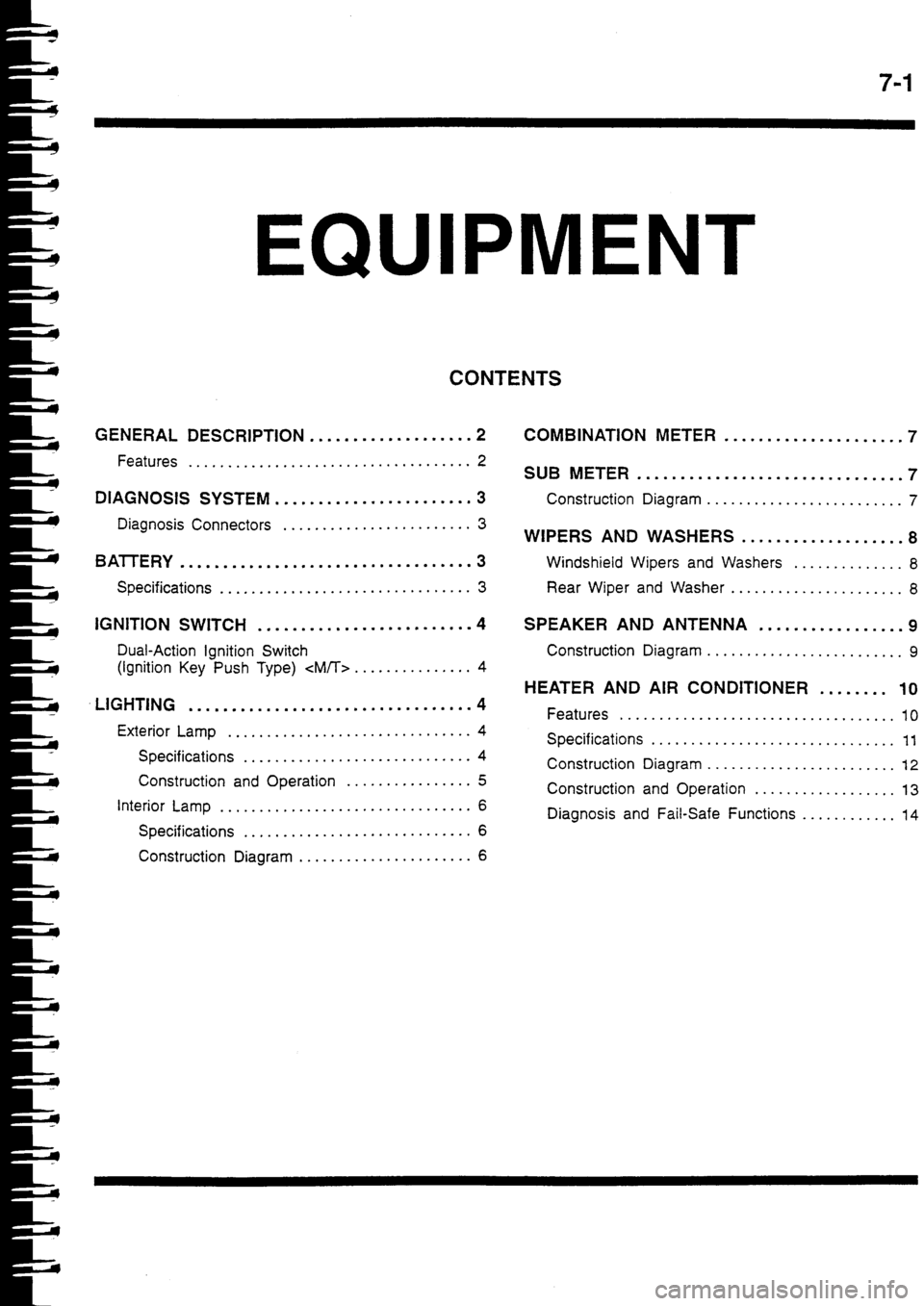 MITSUBISHI FTO 1998  Technical Information Manual 